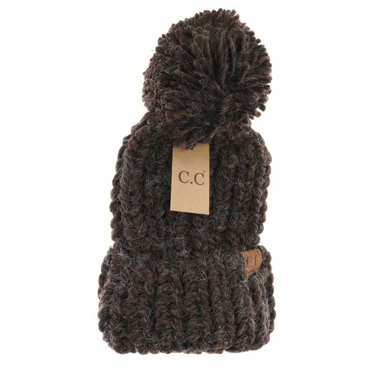 Chunky Knit Yarn Pom C.C Beanie HAT2085