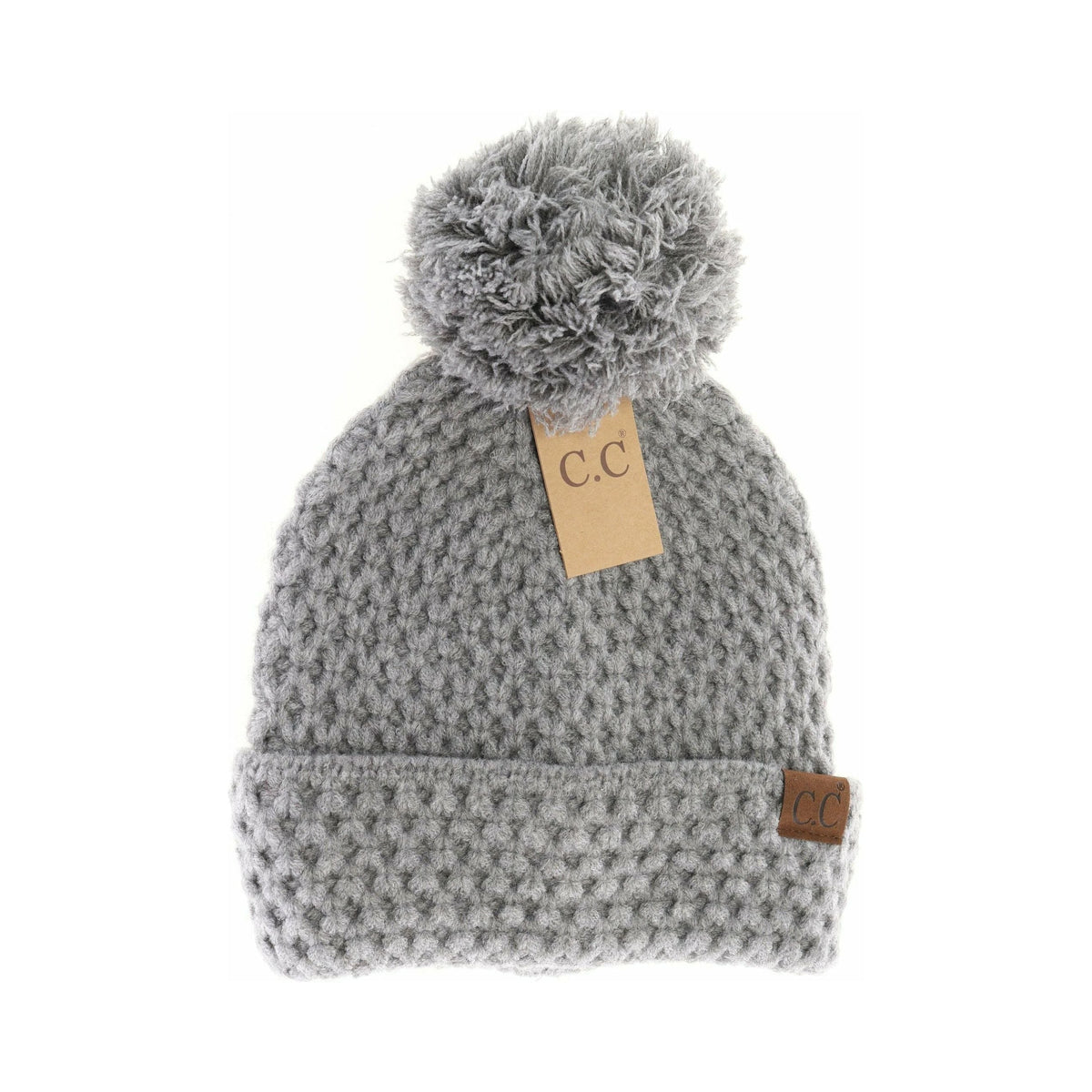 Bee Stitch Knit Pom C.C Beanie HAT3841