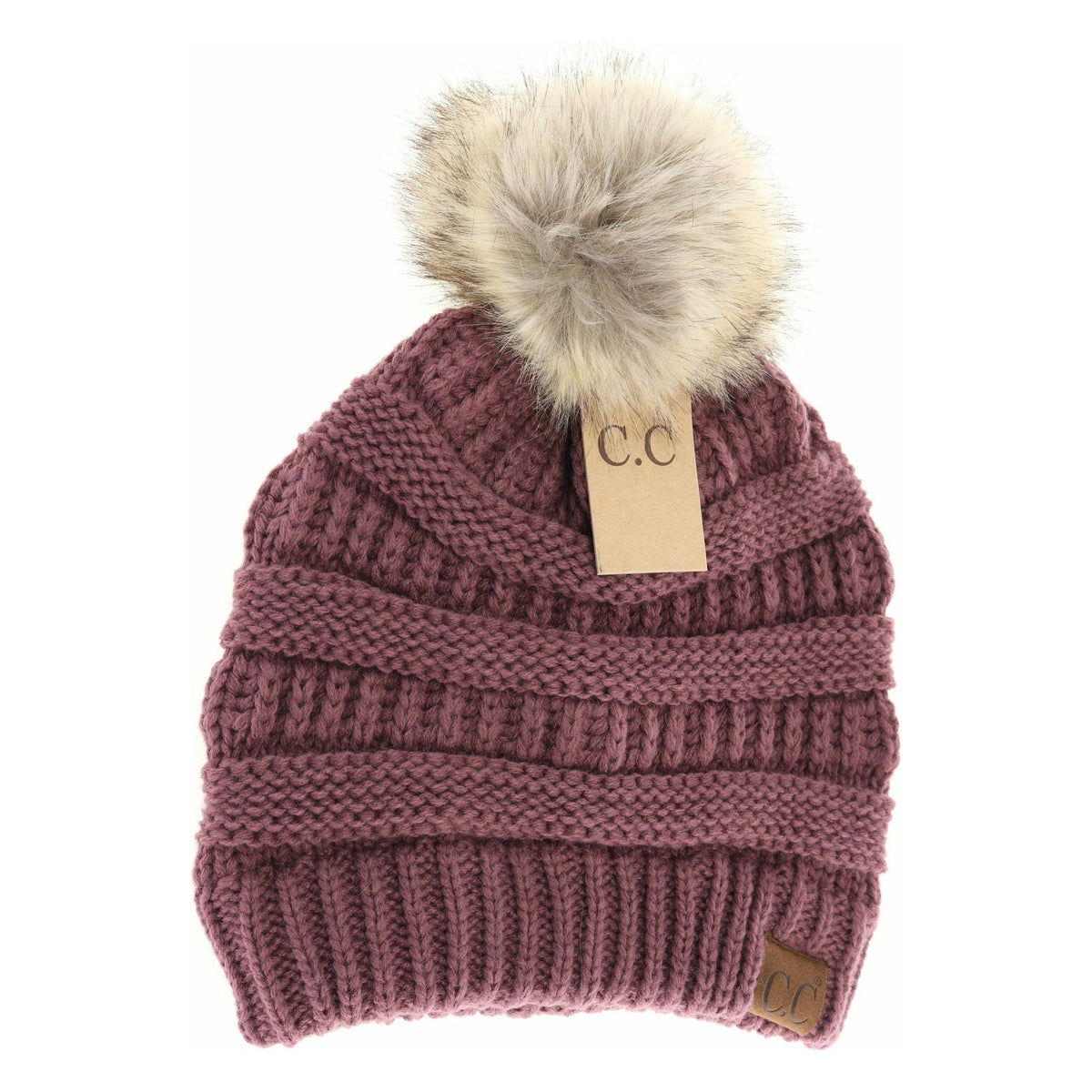 Fur Pom CC Beanie HAT43