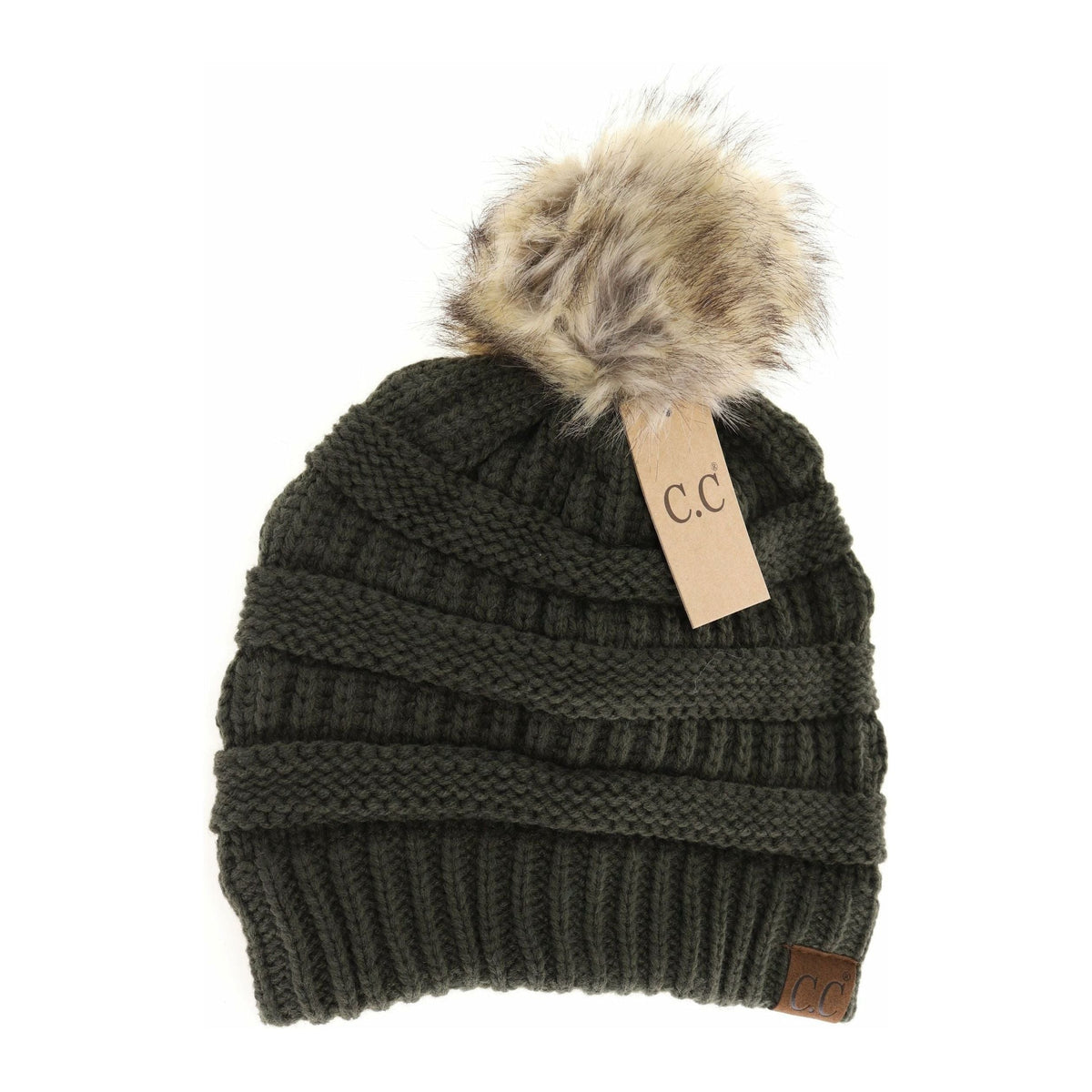 Fur Pom CC Beanie HAT43