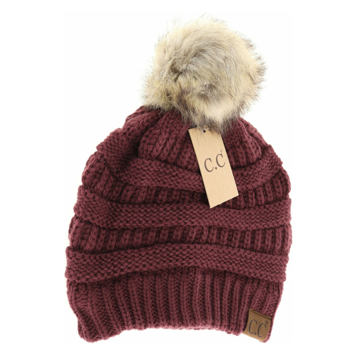 Fur Pom CC Beanie HAT43