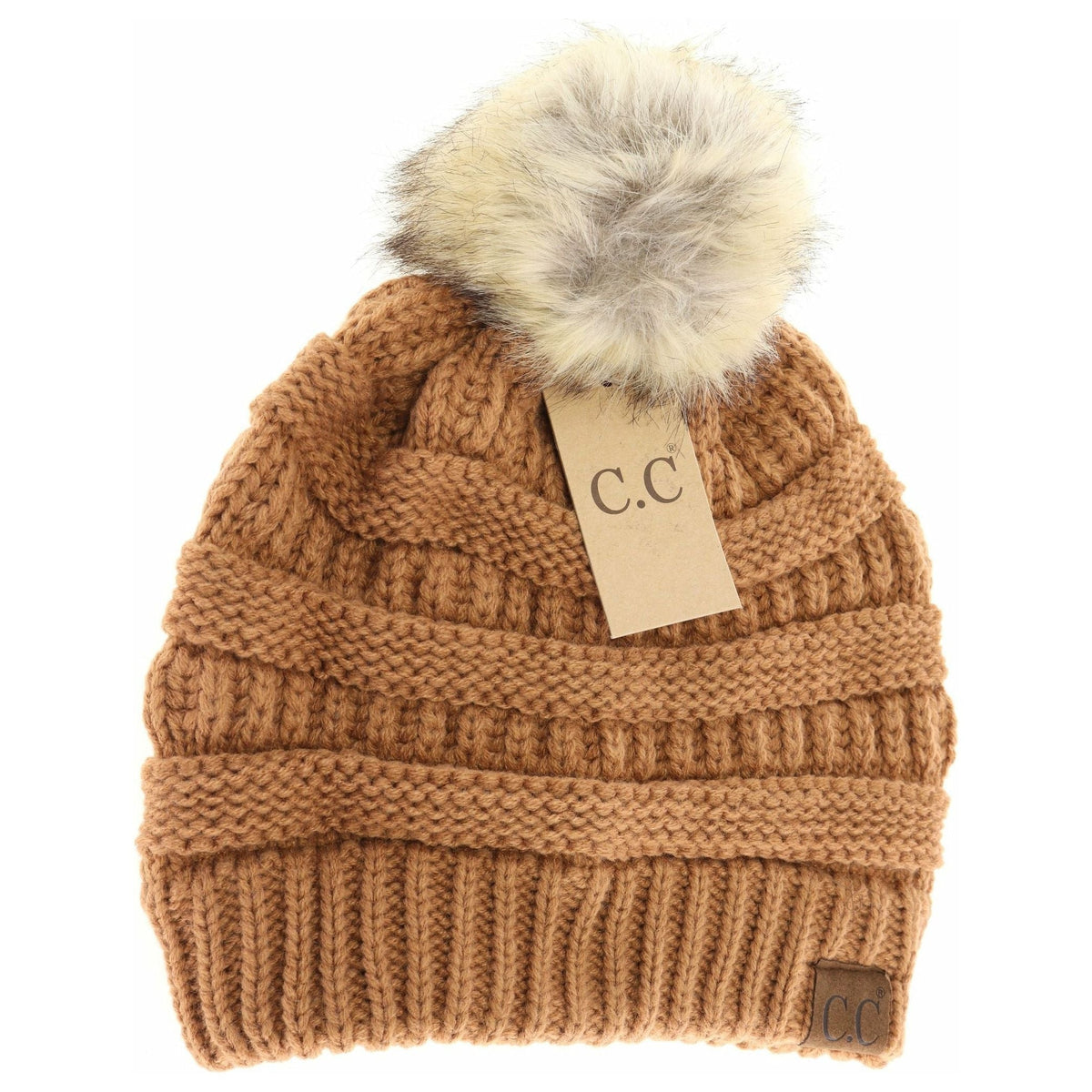 Fur Pom CC Beanie HAT43