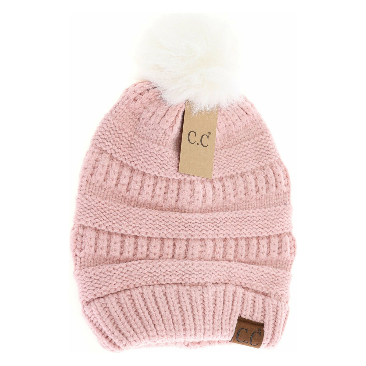 Super Soft Matching Fur Pom C.C Beanie HAT7002
