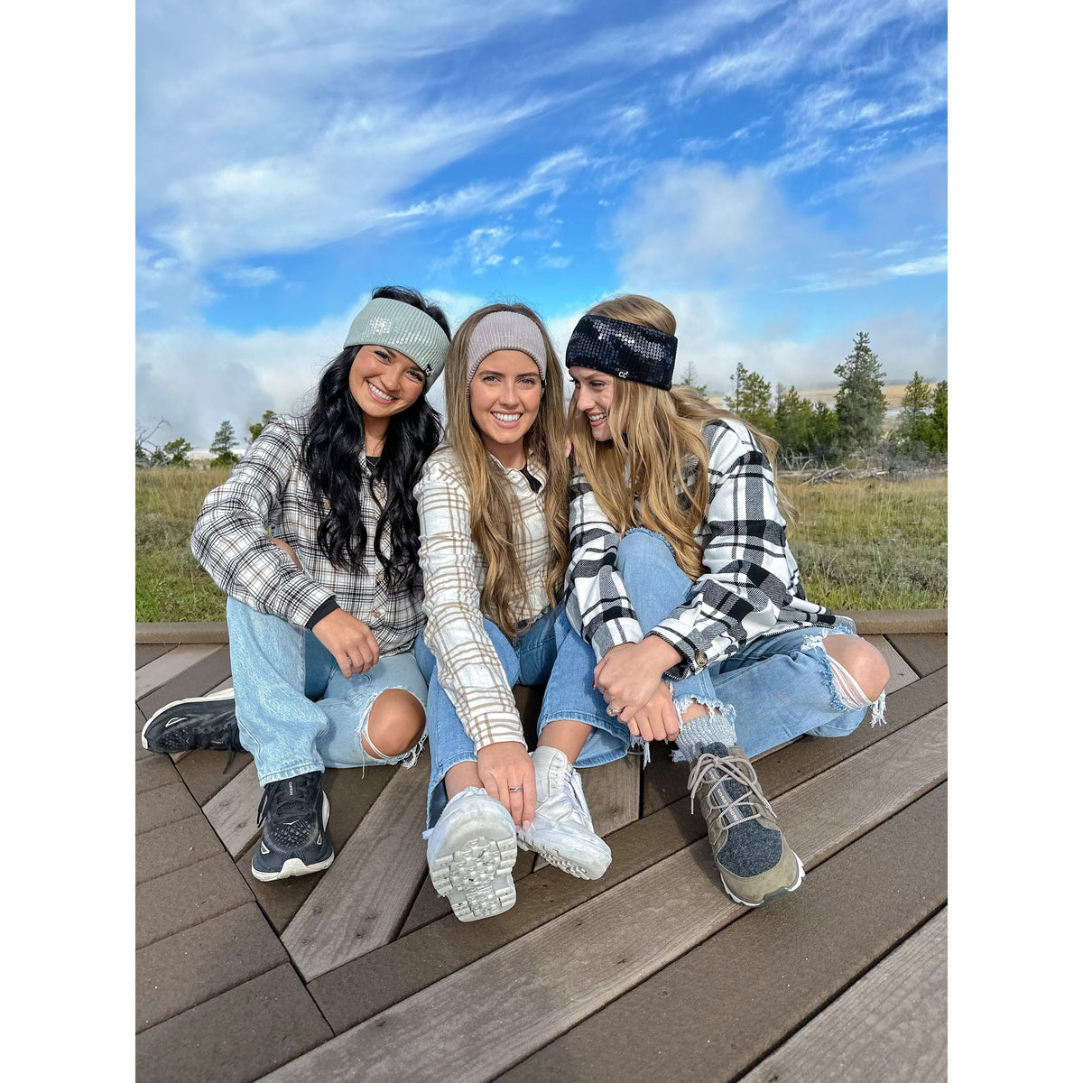 Allover Clear Sequin Head Wrap HWC0044