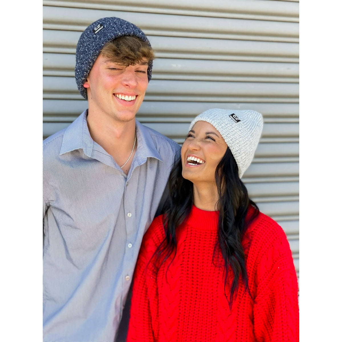 Unisex Marled Knit Short Beanie HTM13