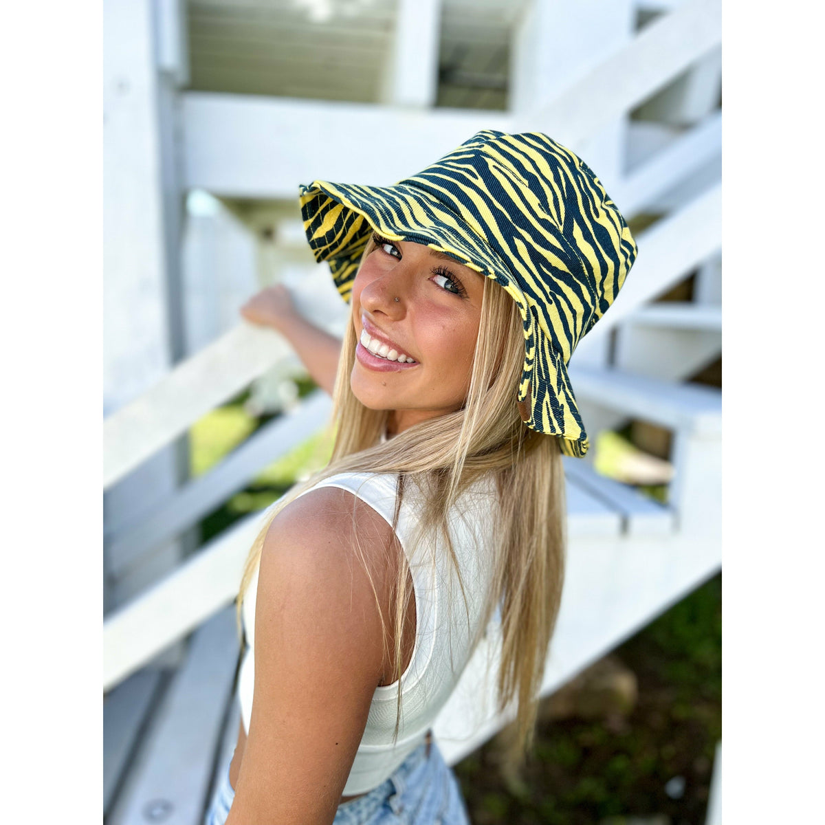 Zebra Print C.C Bucket Hat BK3923