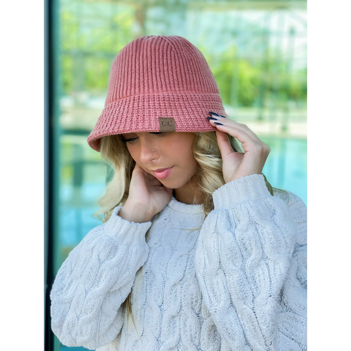 Knitted Cloche C.C Bucket Hat BK3823