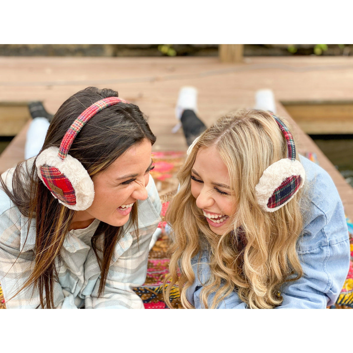 Plaid Pattern C.C Earmuff EM2339