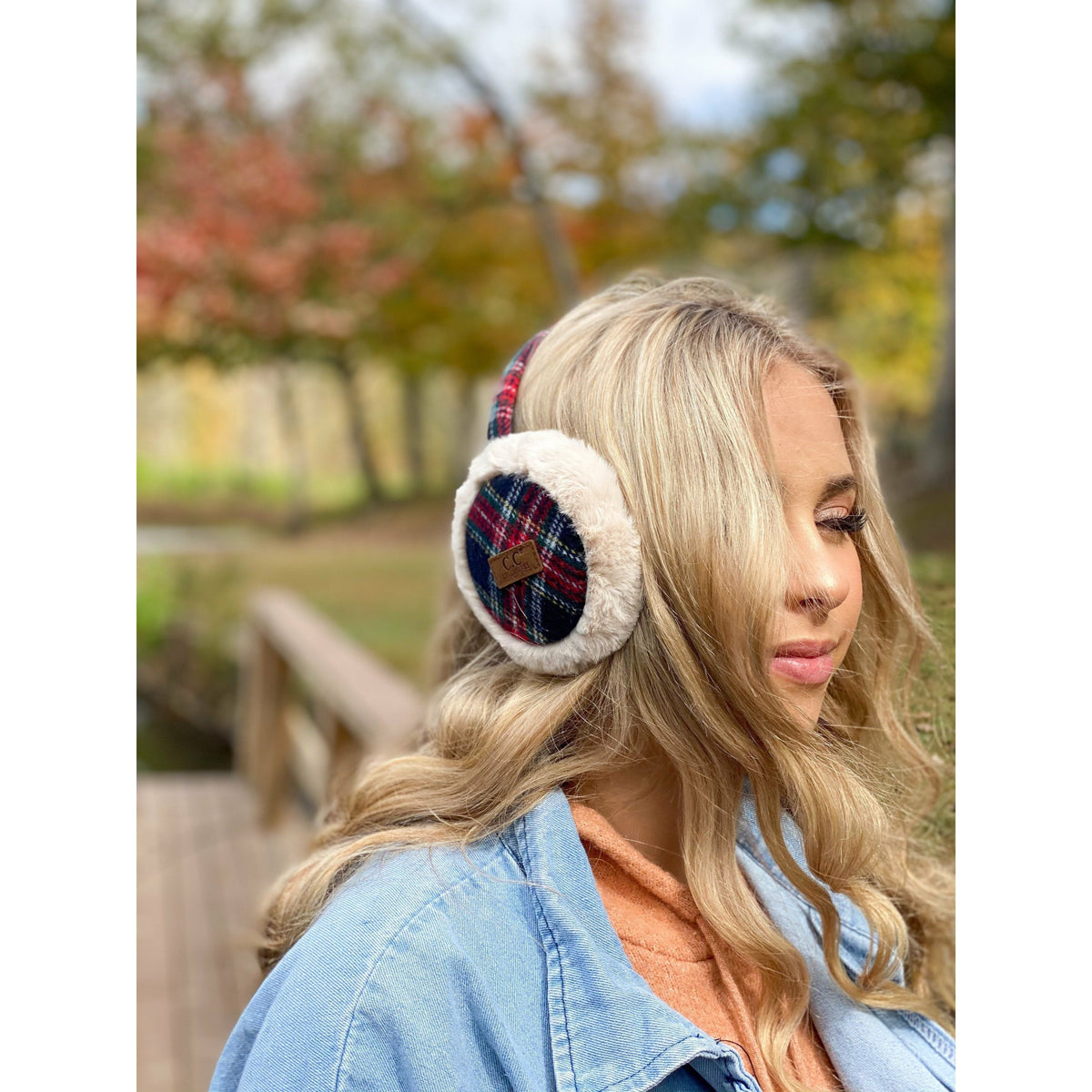 Plaid Pattern C.C Earmuff EM2339