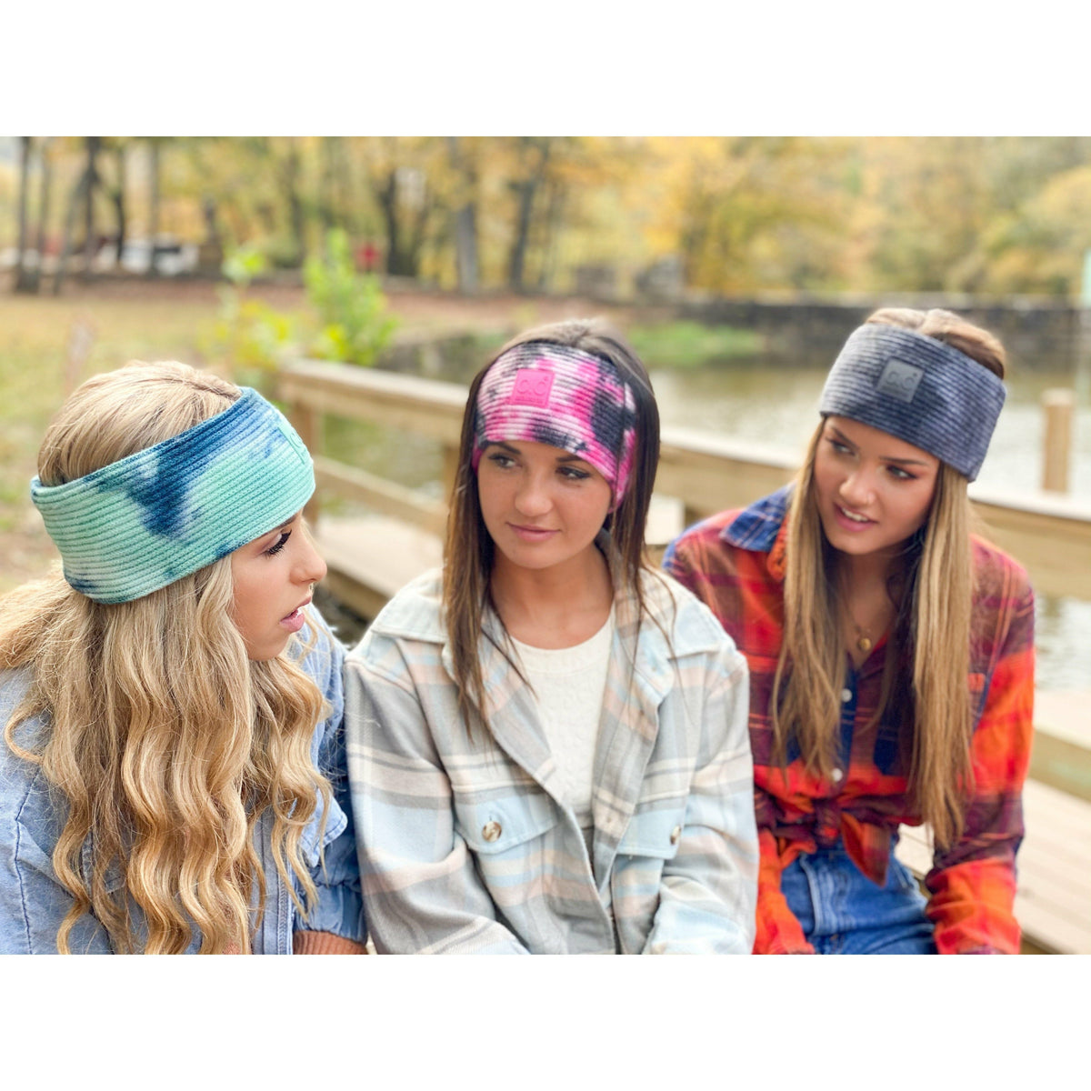 Tie Dye Head Wrap with Rubber Patch HW7380