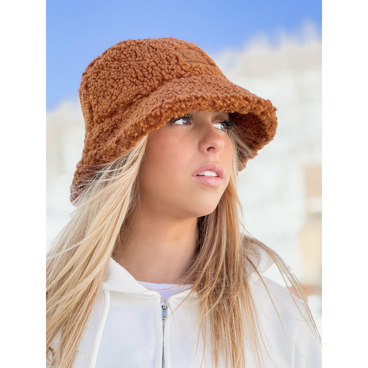 Sherpa Bucket Hat with Rubber Patch KP008