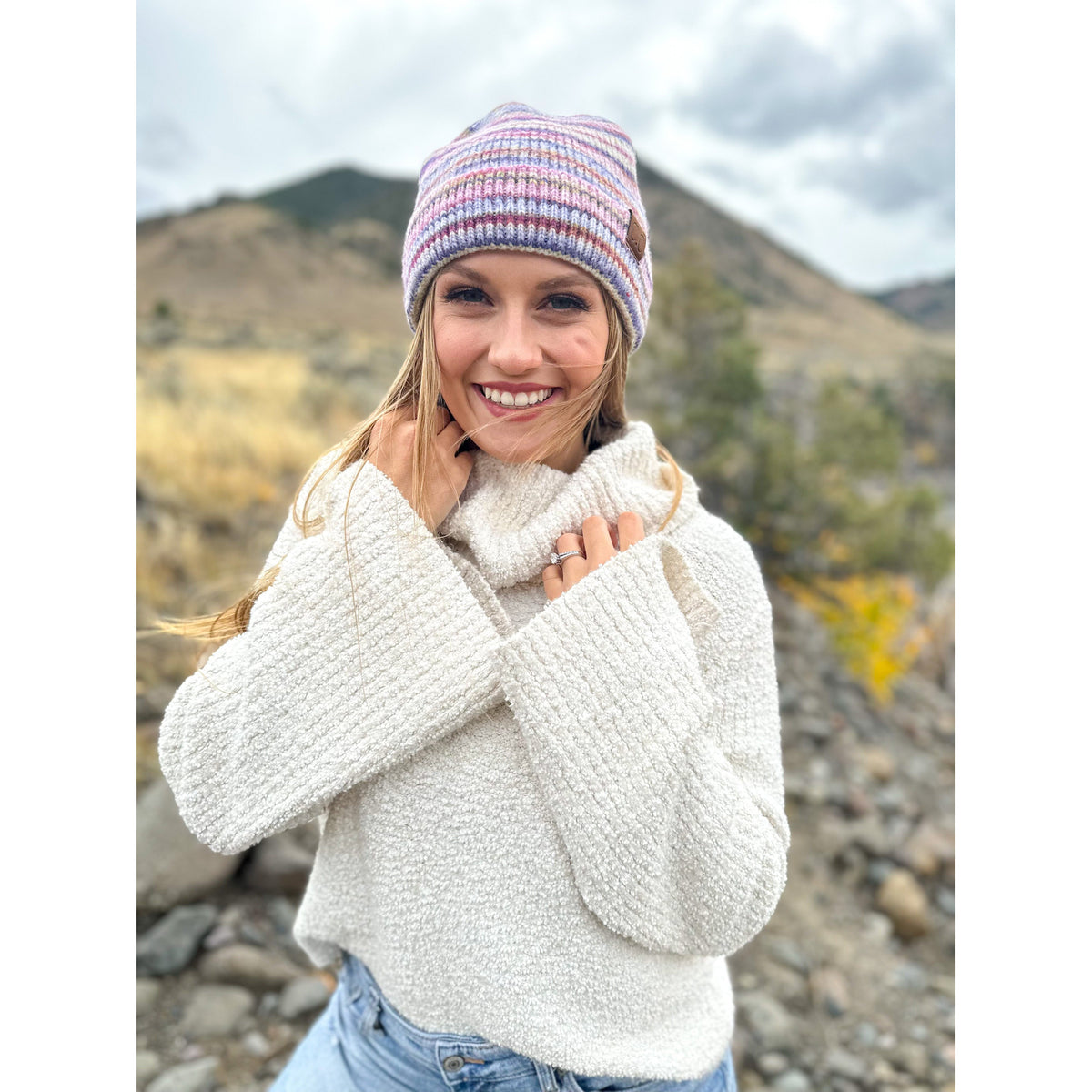 Small Stripe C.C Beanie HAT4007