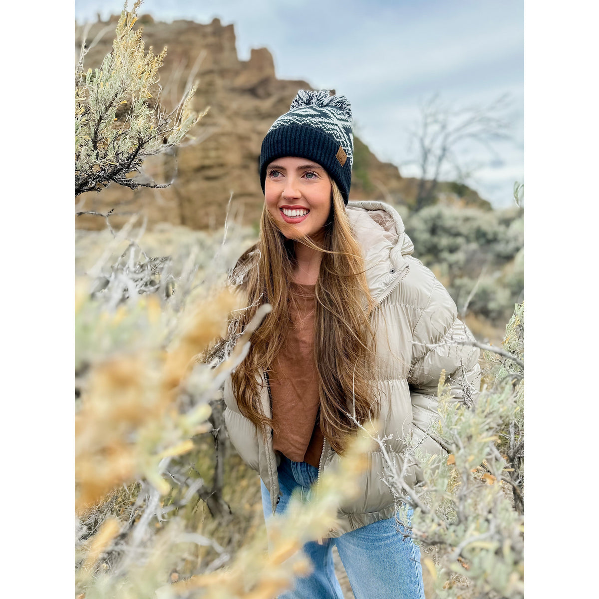 Aztec Multi-Colored Pom C.C Beanie HAT4017