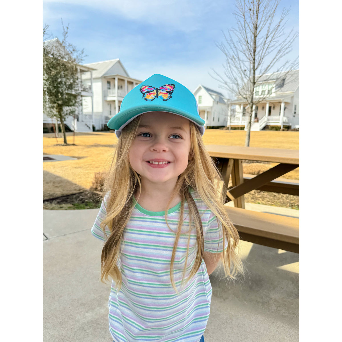 KIDS Multicolored Abstract Butterfly C.C Ball Cap KIDSGBA02