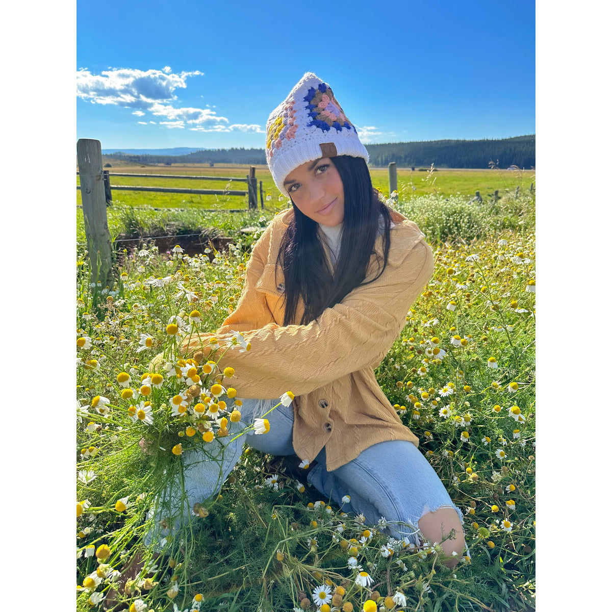 Multi Color Crochet Beanie HAT7393