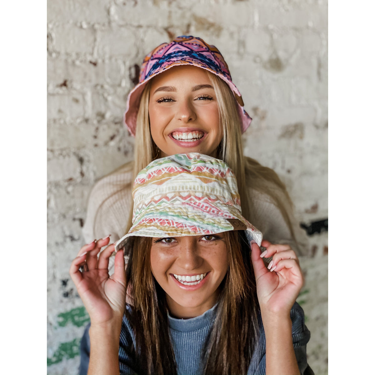 Aztec Print Reversible Bucket Hat BK929