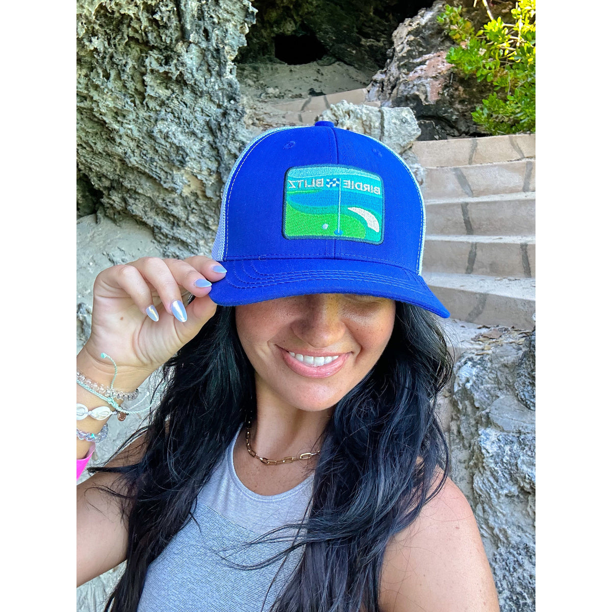 Unisex Embroidered Birdie Blitz Patch C.C Trucker Ball Cap MBA7014