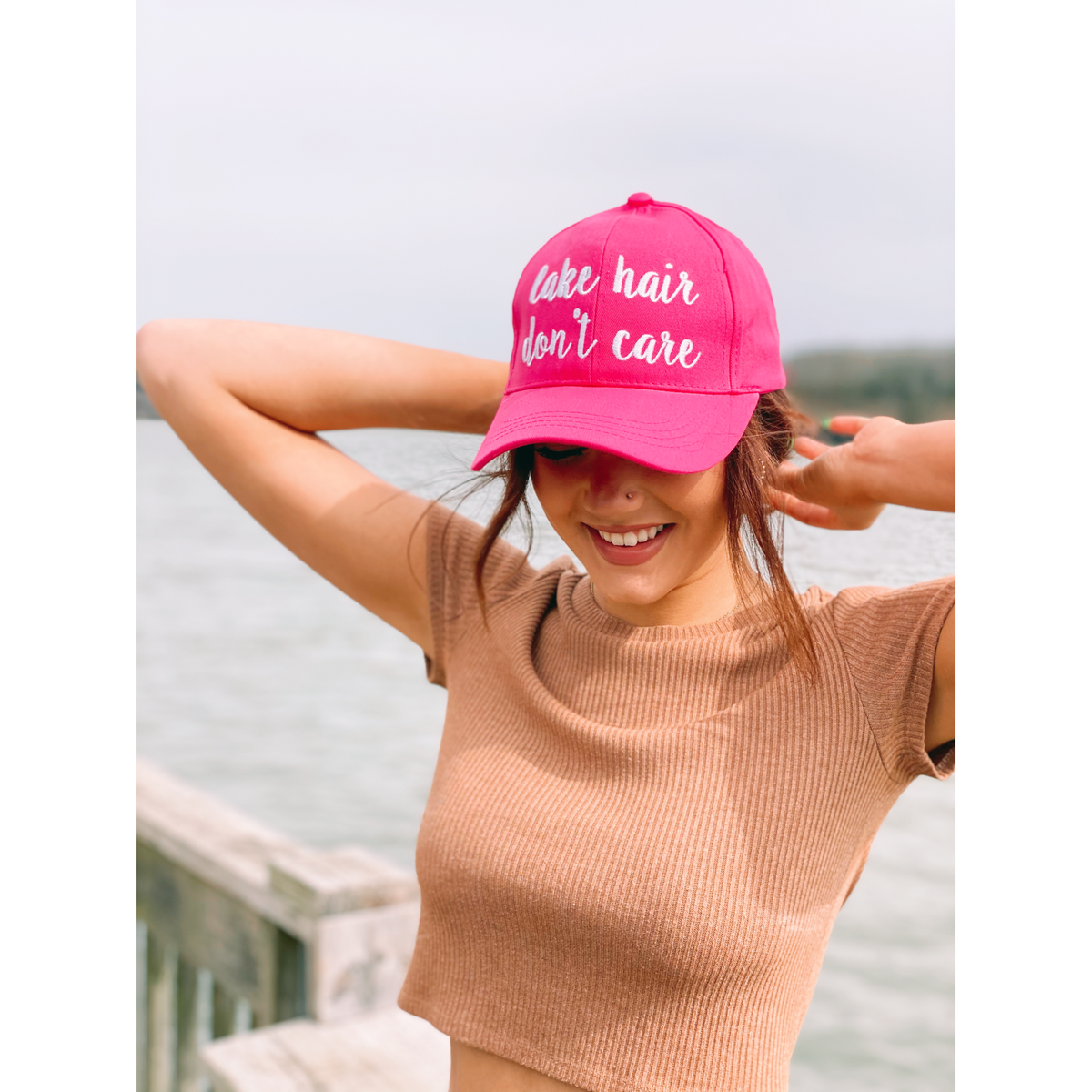 Lake Hair Don't Care Embroidered CC Ball Cap BA2017LHDC