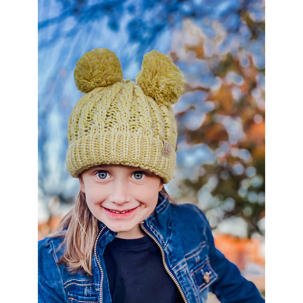 Kids Multi Tone Double Pom CC Beanies KIDS23