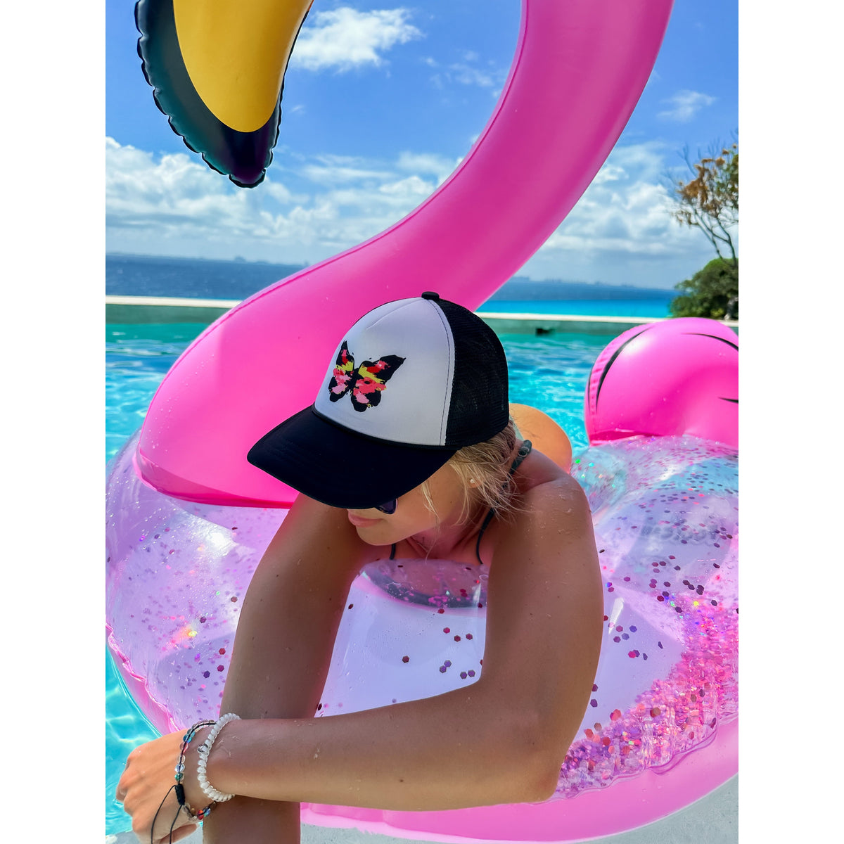 Bright Abstract Butterfly C.C Trucker Ball Cap GBA01