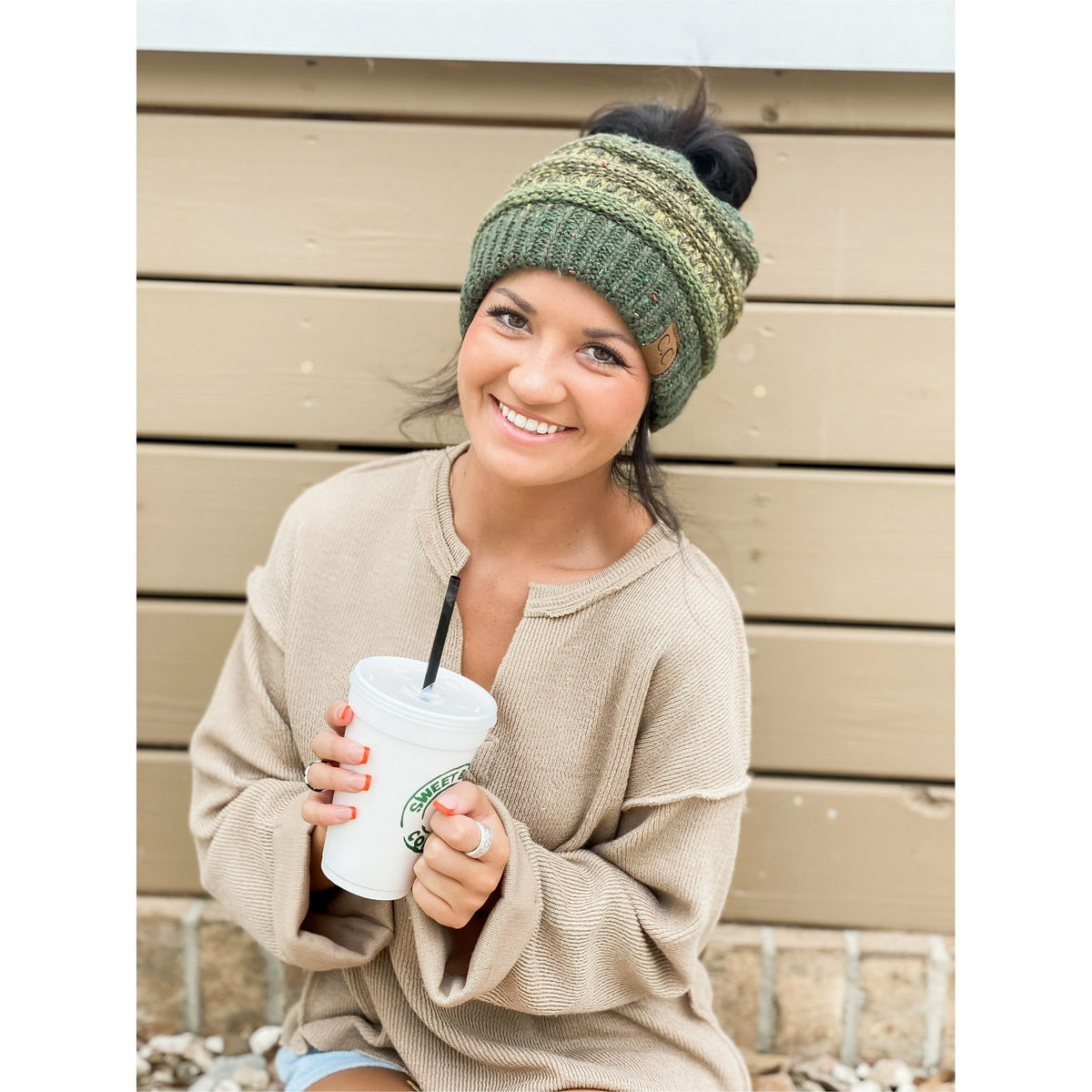 Flecked Ombre CC Beanie Tail MB817
