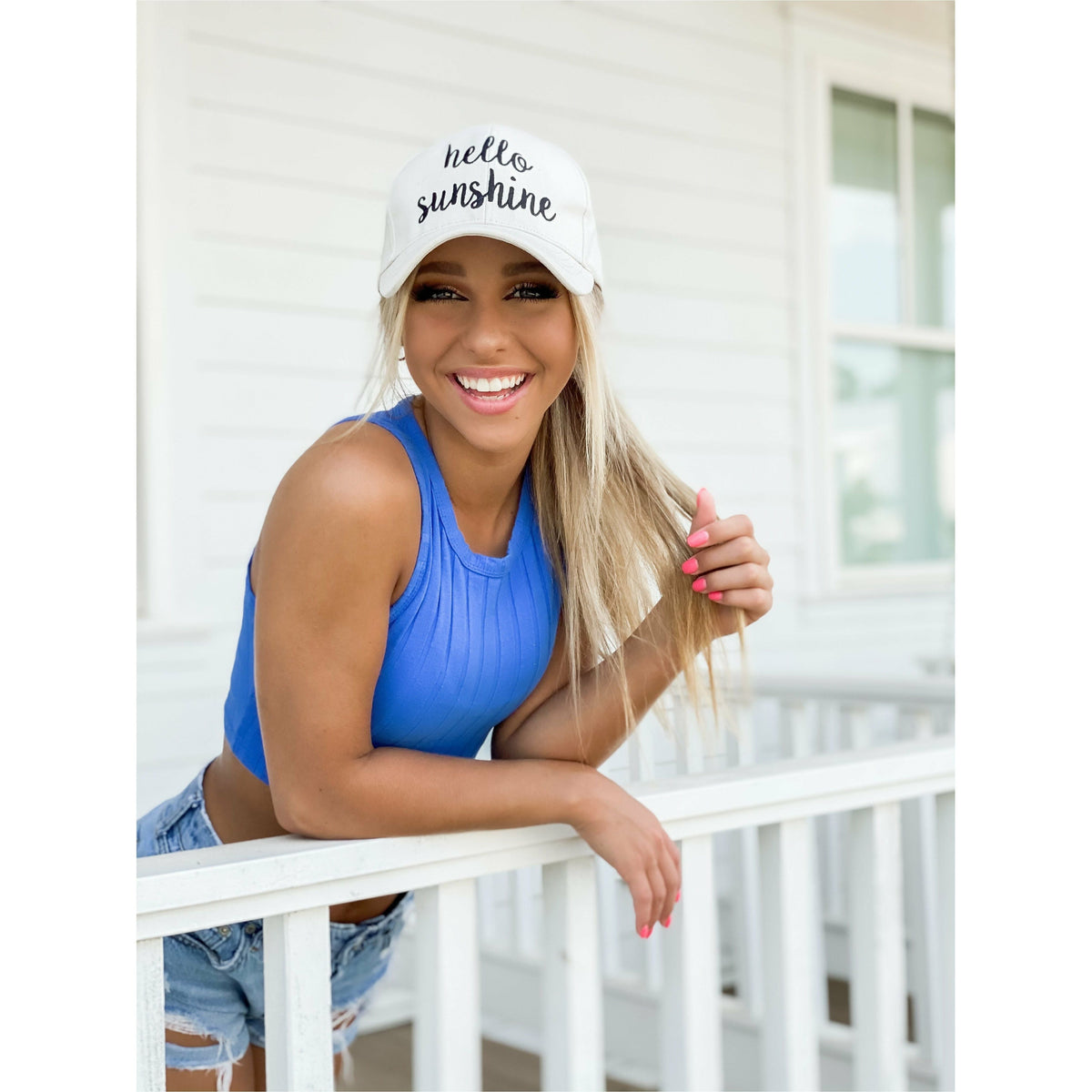 Hello Sunshine Embroidered CC Ball Cap BA2017HS