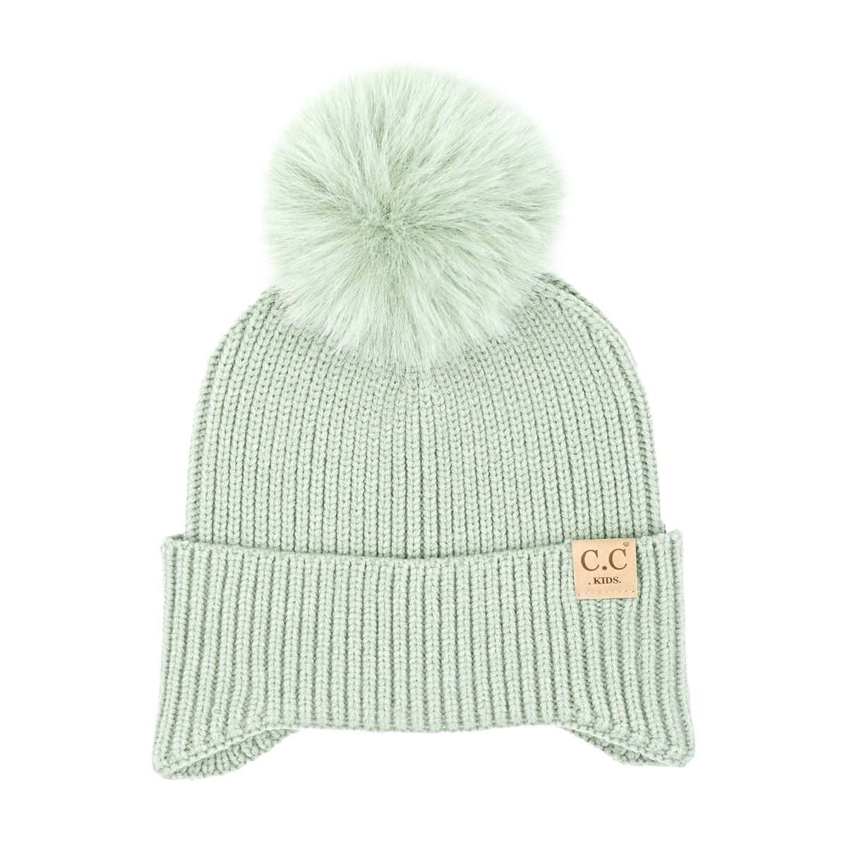 KIDS Ear Flap Pom C.C Beanie KDHTC0078