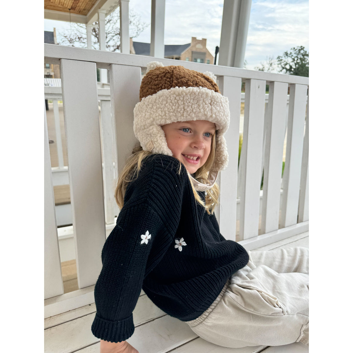 KIDS Sherpa Beanie with Earflaps KDHTS4441