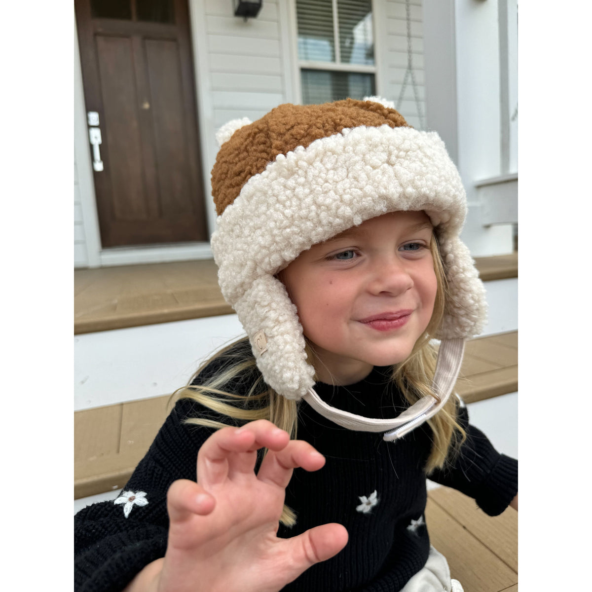 KIDS Sherpa Beanie with Earflaps KDHTS4441