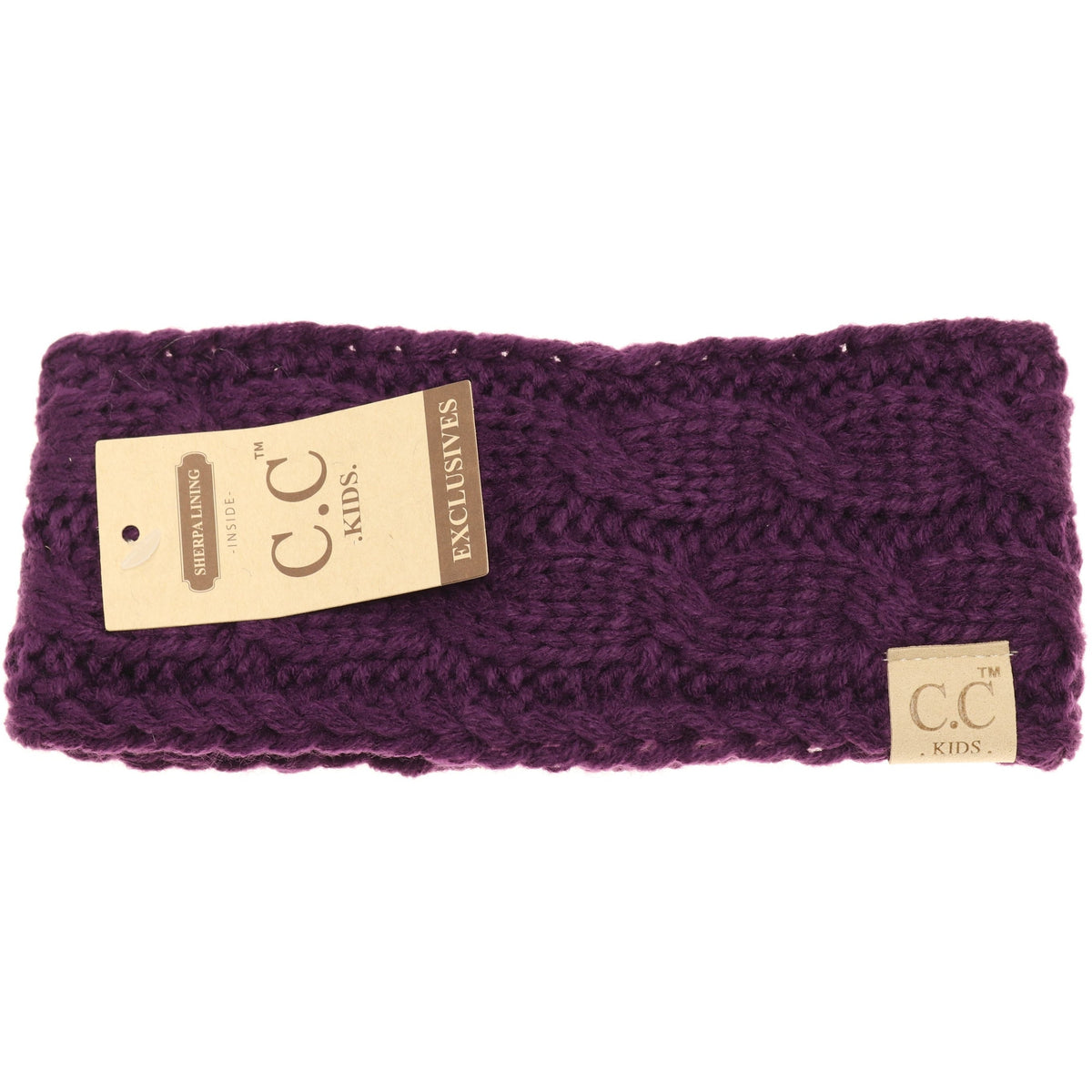 KIDS Solid Cable Knit CC Head Wrap HW20KIDS