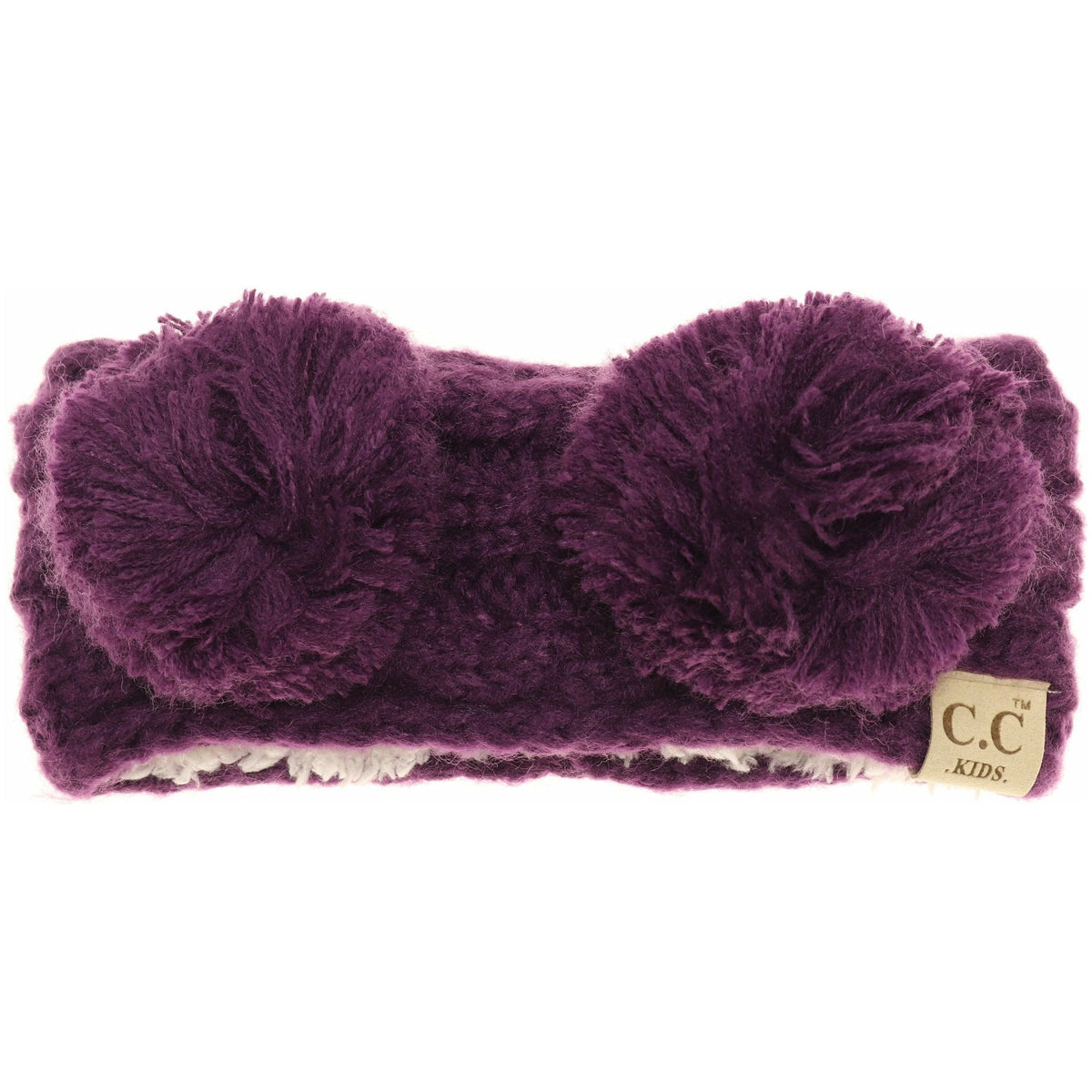 KIDS Solid Double Pom Head Wrap HW24KIDS