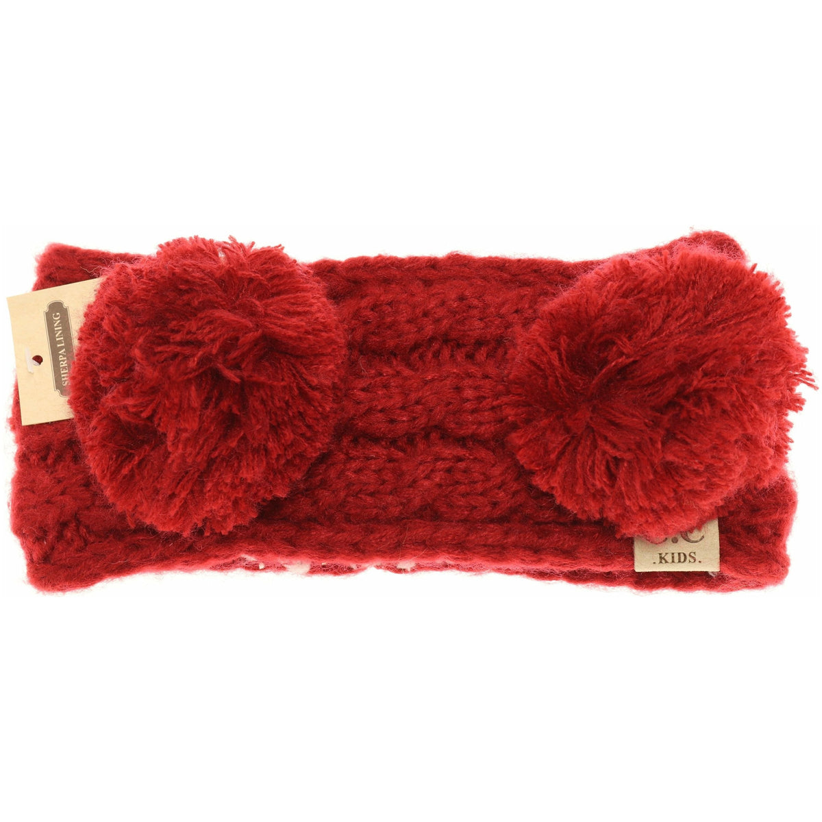 KIDS Solid Double Pom Head Wrap HW24KIDS