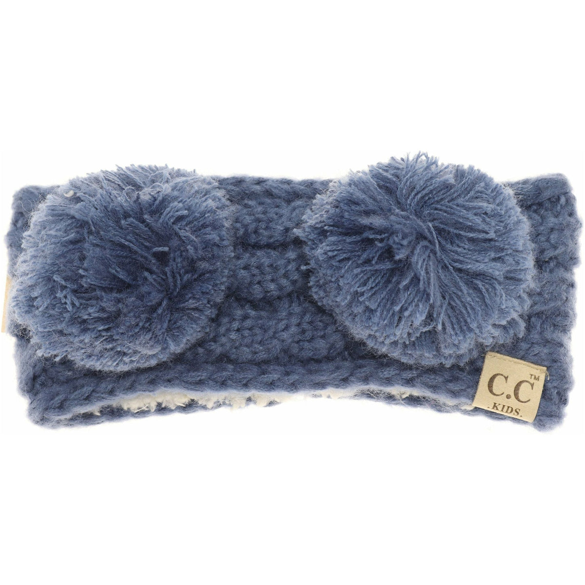 KIDS Solid Double Pom Head Wrap HW24KIDS