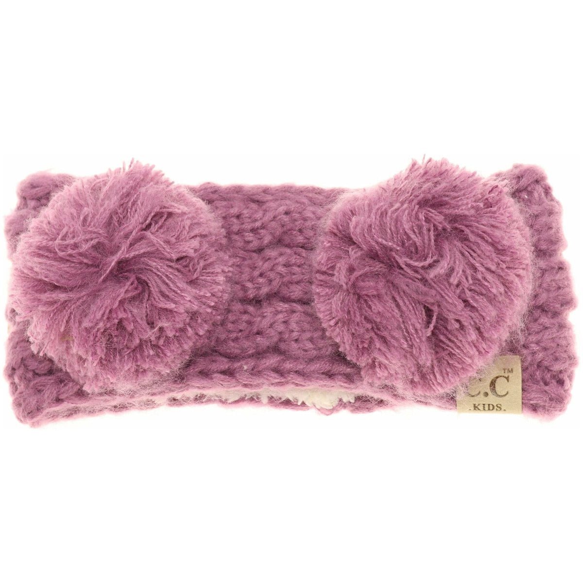 KIDS Solid Double Pom Head Wrap HW24KIDS