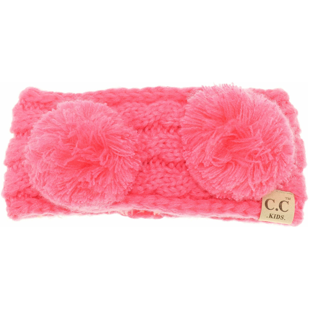 KIDS Solid Double Pom Head Wrap HW24KIDS