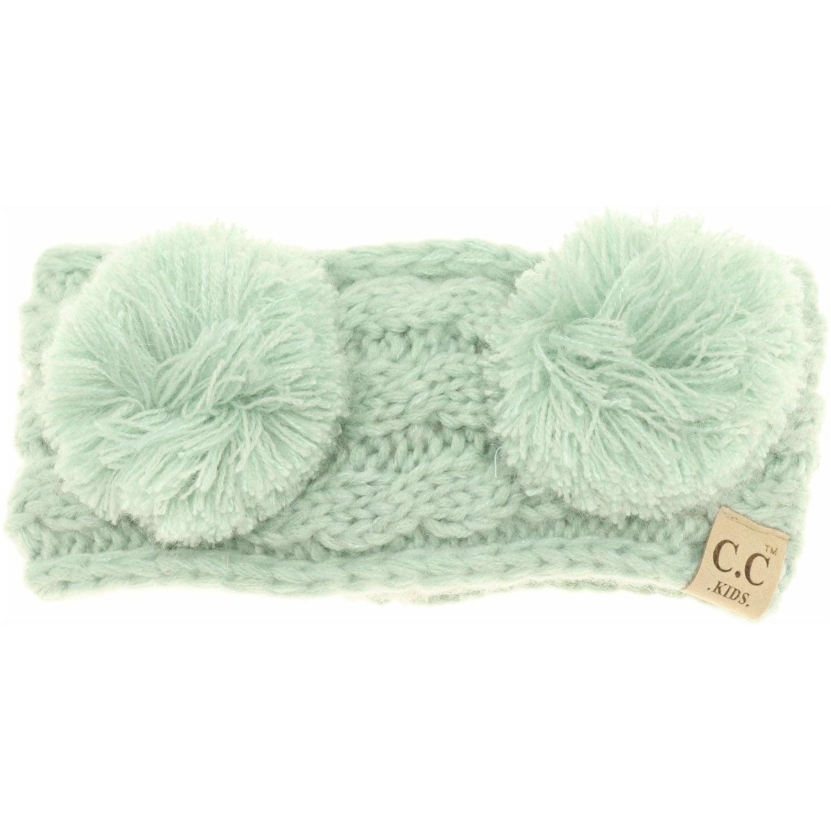 KIDS Solid Double Pom Head Wrap HW24KIDS