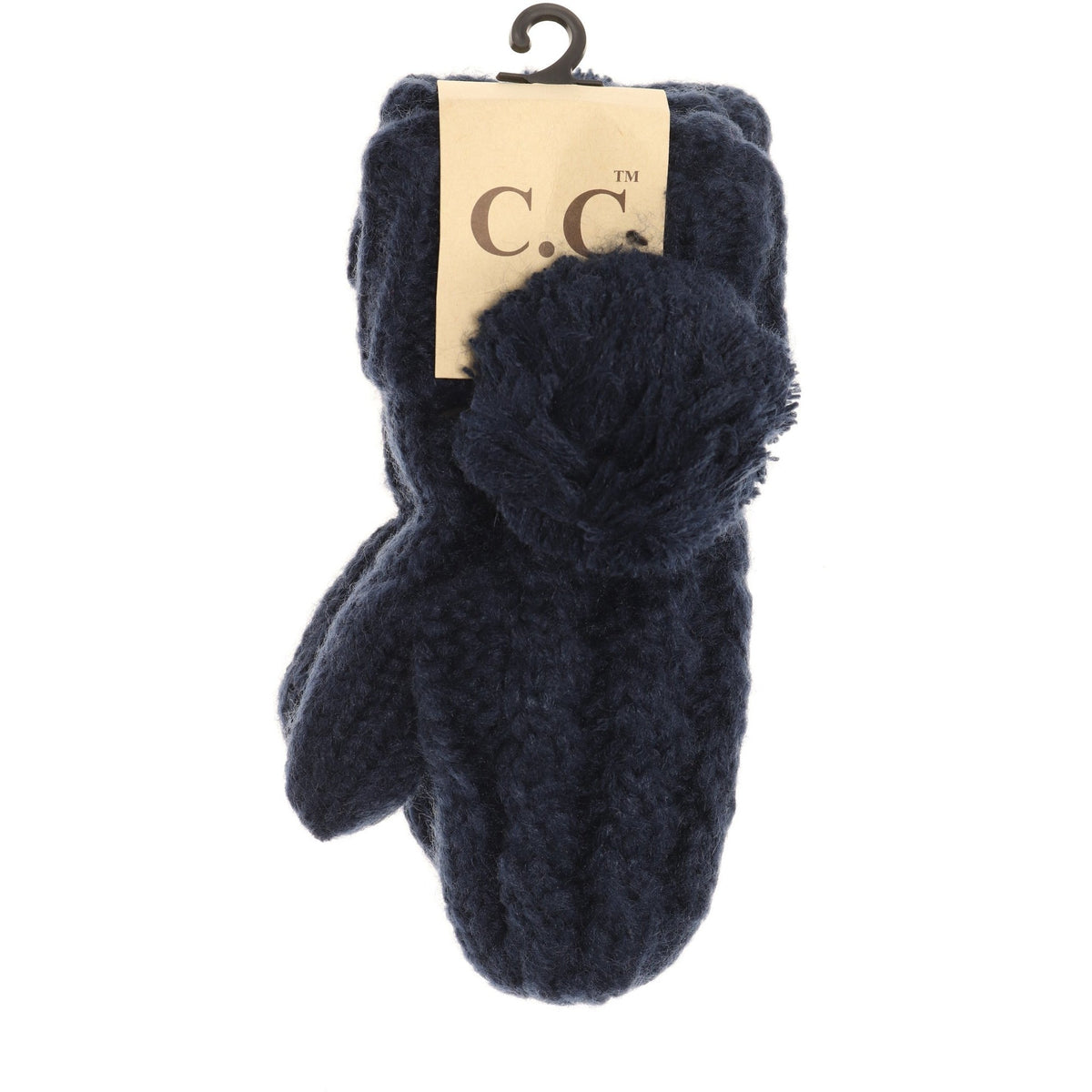 Kids CC Solid Pom Fuzzy Lined Mittens MT24KIDS