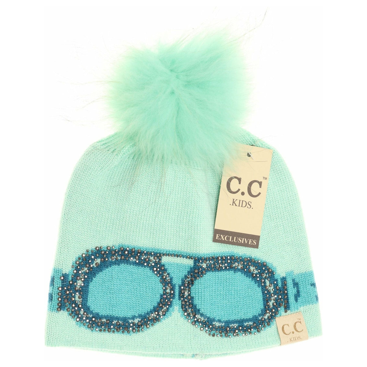 Kids Goggle Rhinestone CC Beanie KIDS50