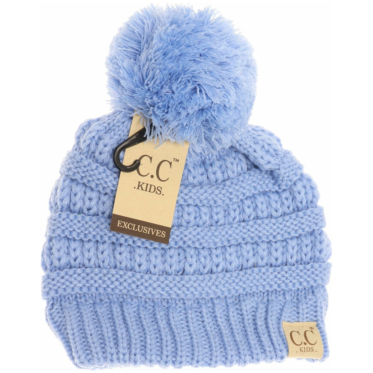 Kids Solid Pom CC Beanies YJ847POM