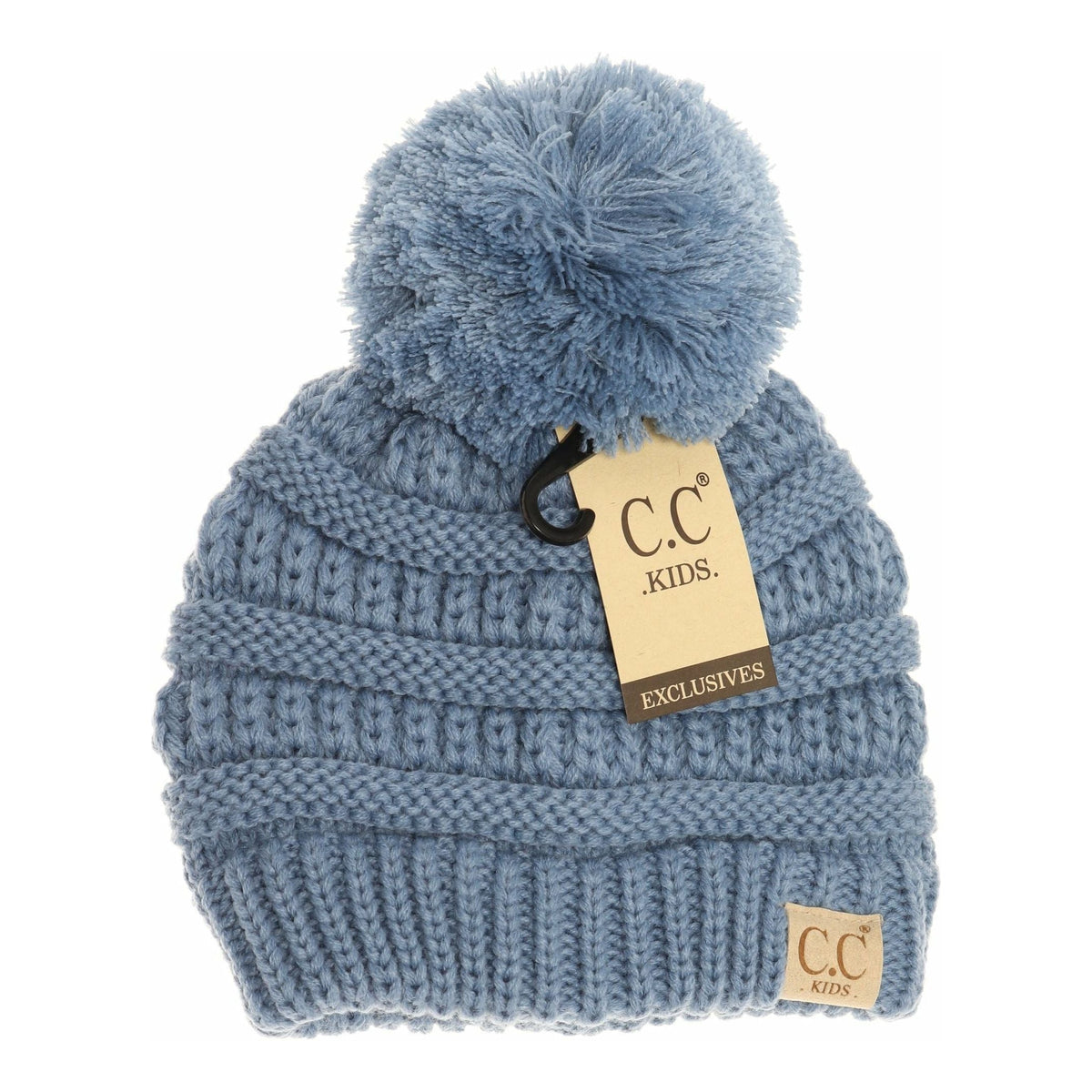 Kids Solid Pom CC Beanies YJ847POM
