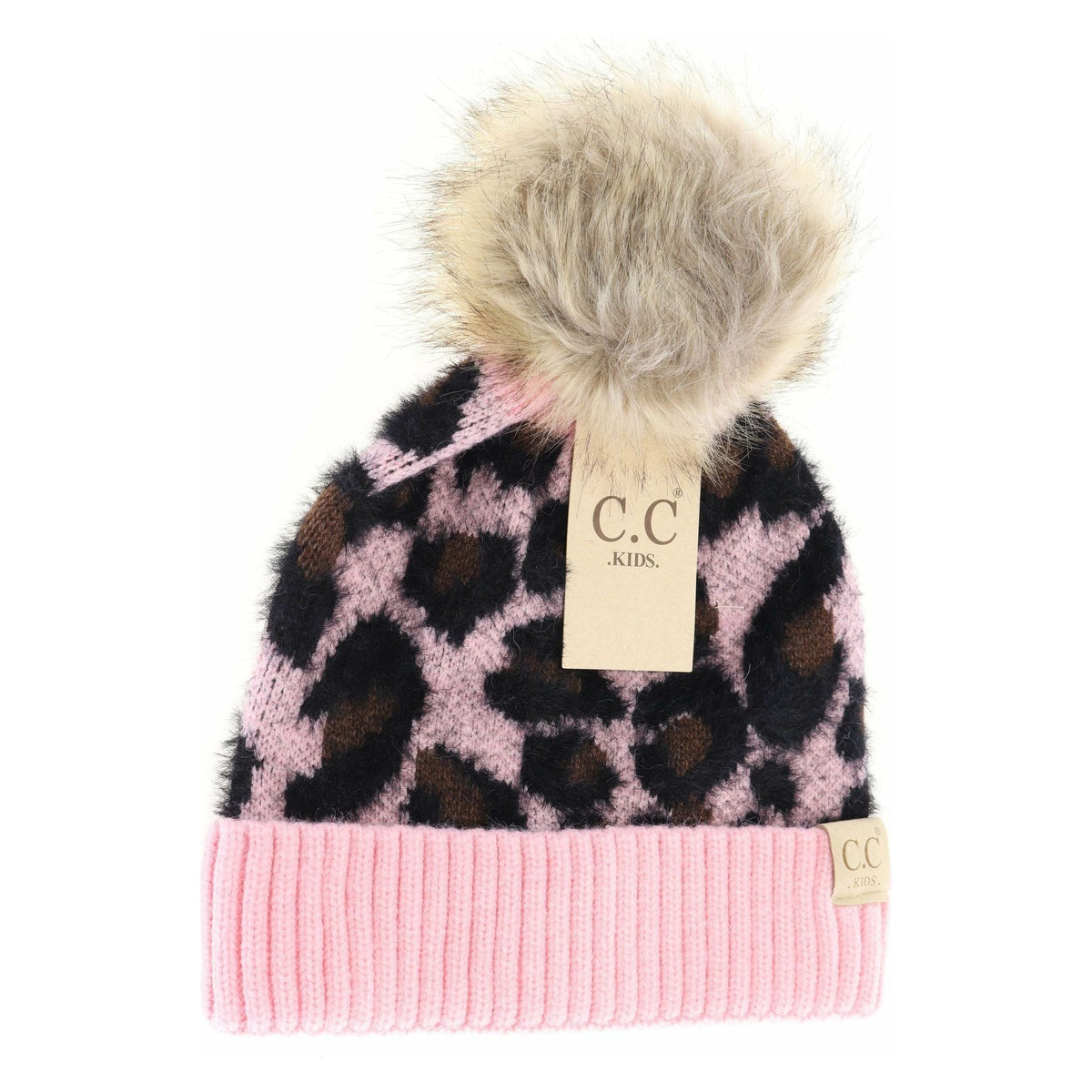 KIDS Leopard Pom C.C Beanie KIDS2061