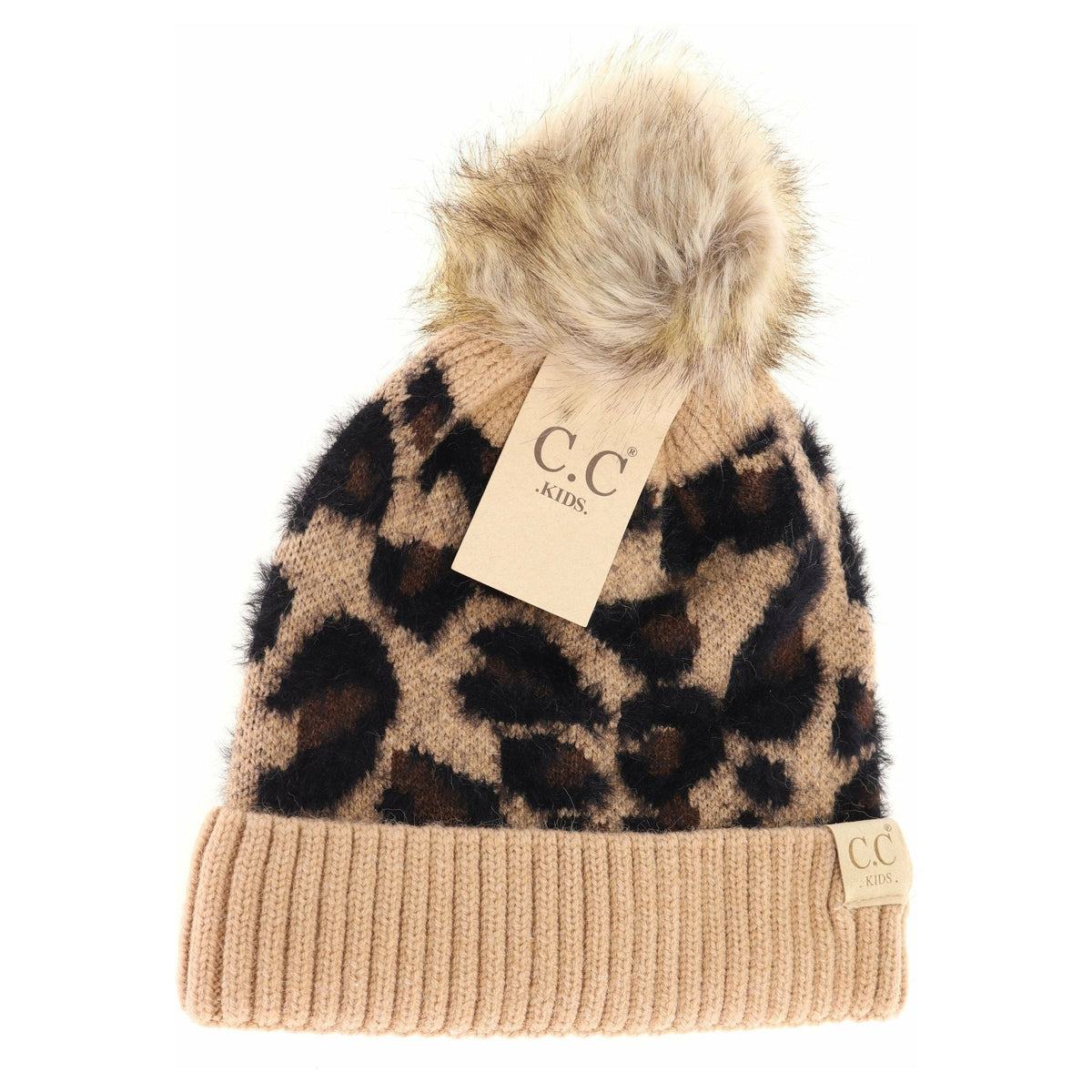 KIDS Leopard Pom C.C Beanie KIDS2061