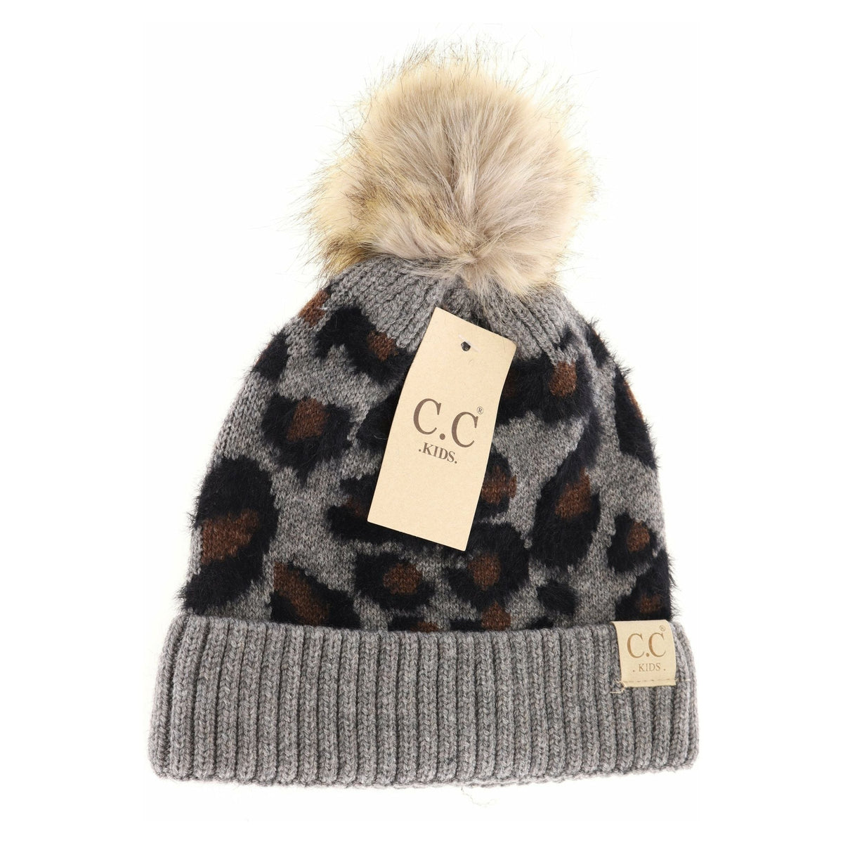 KIDS Leopard Pom C.C Beanie KIDS2061