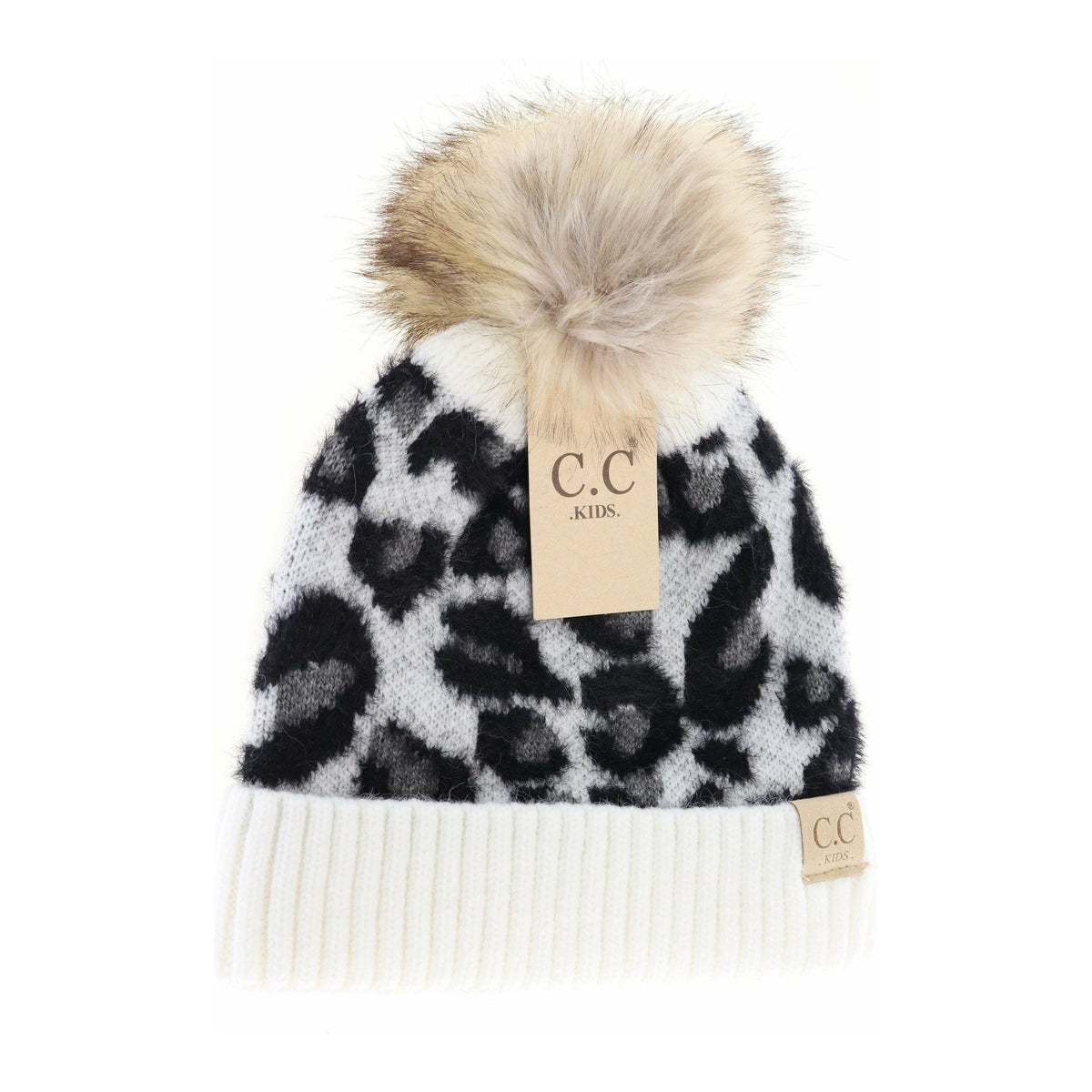 KIDS Leopard Pom C.C Beanie KIDS2061