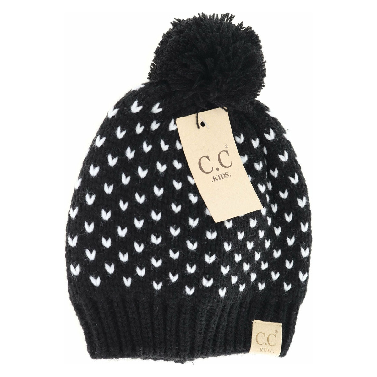 KIDS Heart Knit Pom Beanie KIDS2088