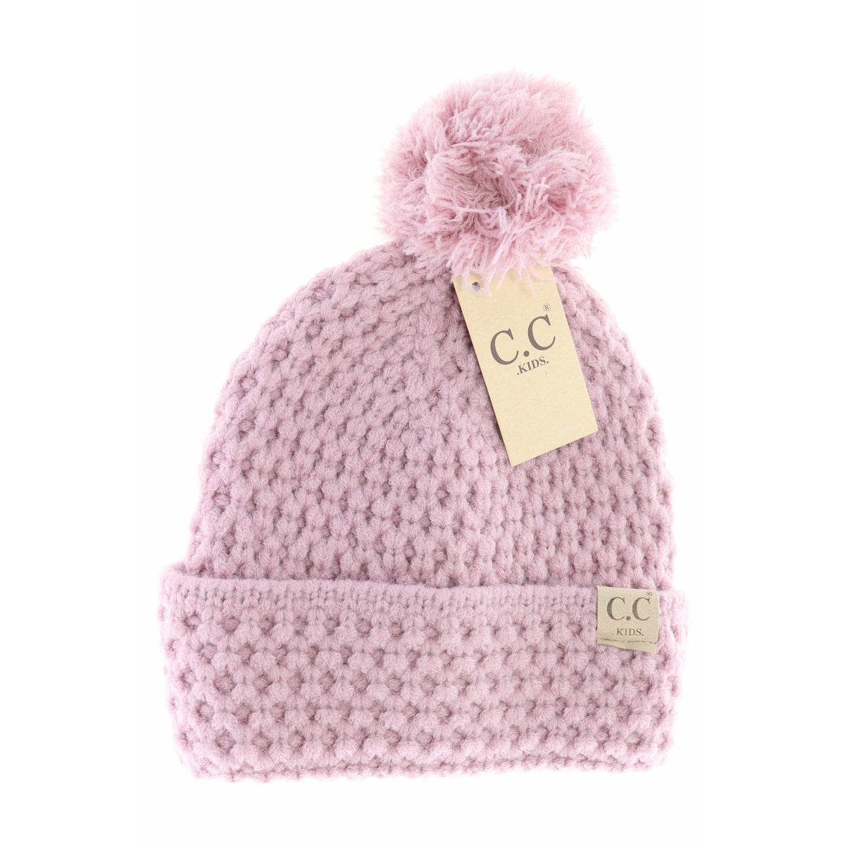 KIDS Bee Stitch Knit Pom C.C Beanie KIDS3841