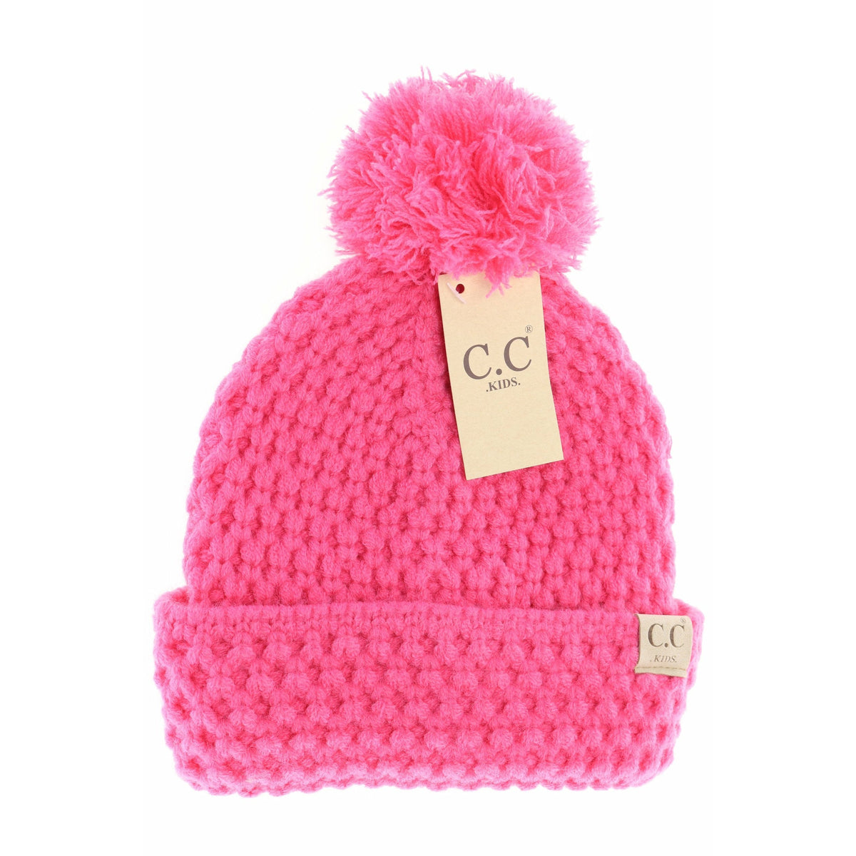 KIDS Bee Stitch Knit Pom C.C Beanie KIDS3841