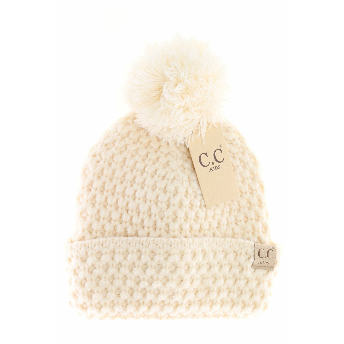 KIDS Bee Stitch Knit Pom C.C Beanie KIDS3841