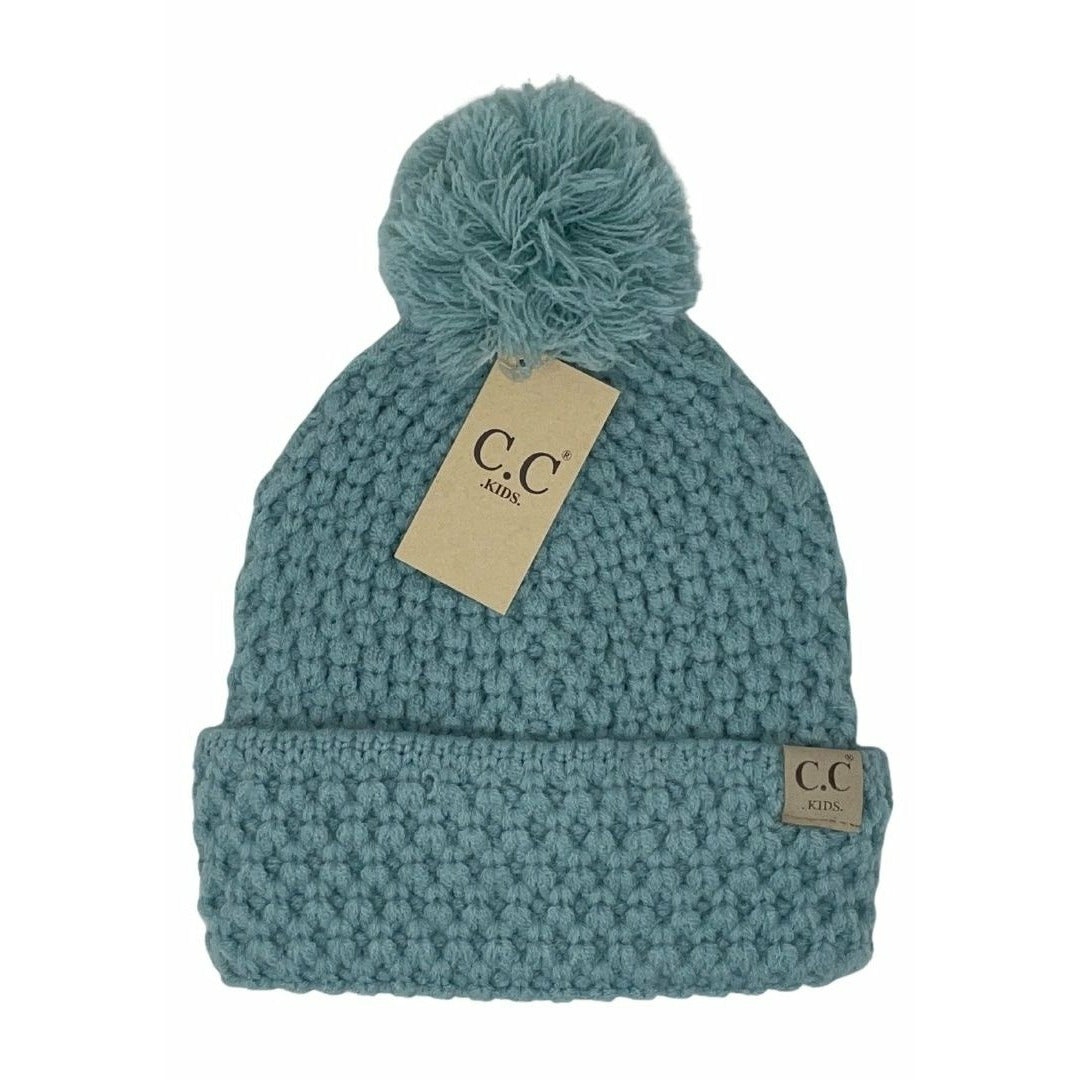 KIDS Bee Stitch Knit Pom C.C Beanie KIDS3841