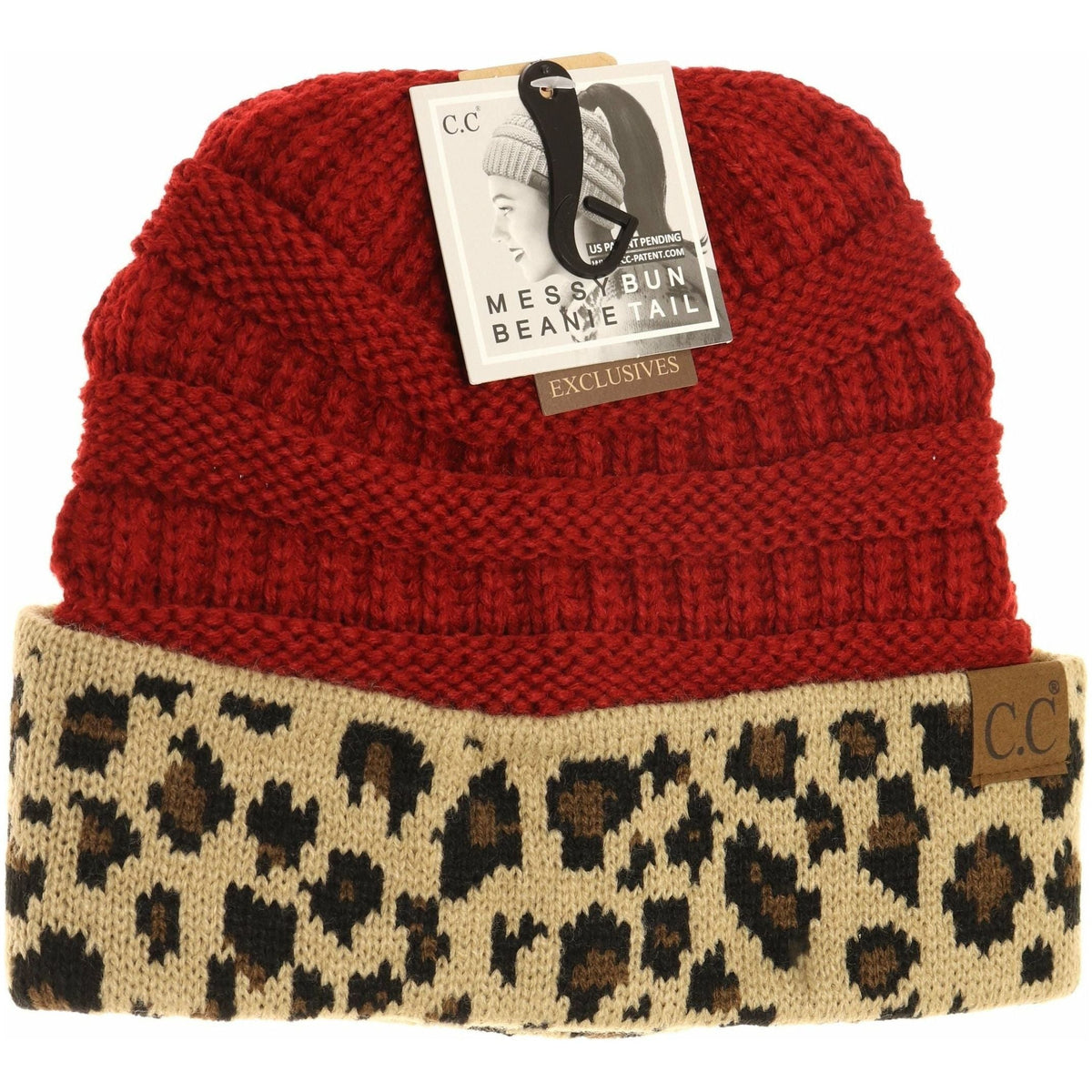 Leopard Print CC Beanie Tail MB45